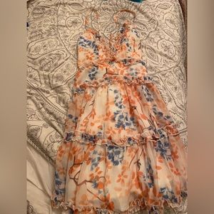 FLOWERY PRINCESS POLLY MINI DRESS